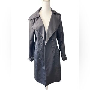 Vertigo Paris Black Double-Breasted Trench Coat Jacket Medium